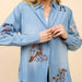 Western Motif Embroidered Tencel Shirt WOMEN - Clothing - Tops - Long Sleeved Blue B