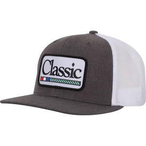 Classic Rope Cap with Embroidered Patch Logo HATS - BASEBALL CAPS Classic Equine Flat Bill Charcoal Heather/ White  