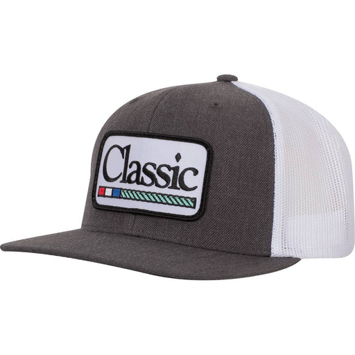Classic Rope Cap with Embroidered Patch Logo HATS - BASEBALL CAPS Classic Equine Flat Bill Charcoal Heather/ White  