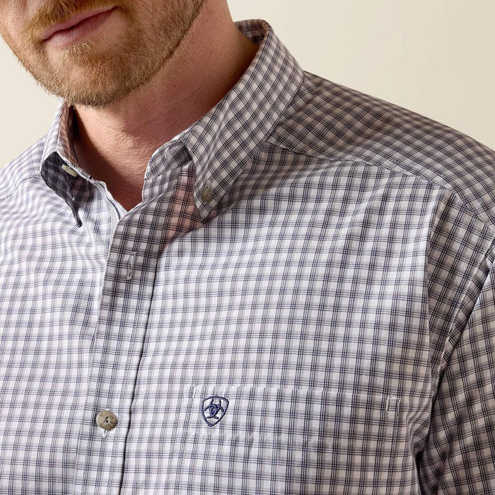 Ariat Men's Pro Series Blaire Classic Fit Sleet Grey Plaid Button Down Shirt