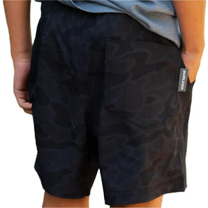 Burlebo Boy's Athletic Shorts - Black Camo KIDS - Boys - Clothing - Shorts Burlebo   