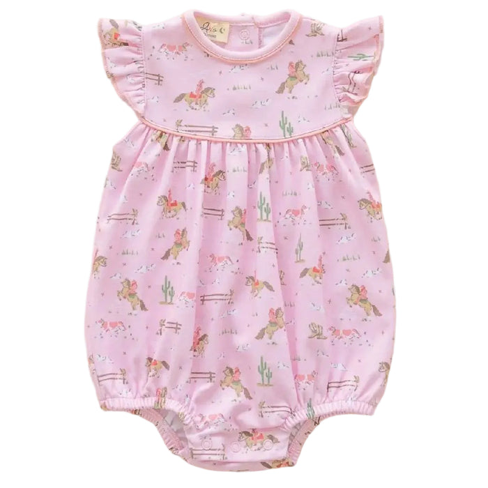 Luna & Arlo Baby Girl's Little Wranglers Dusty Rose Bubble