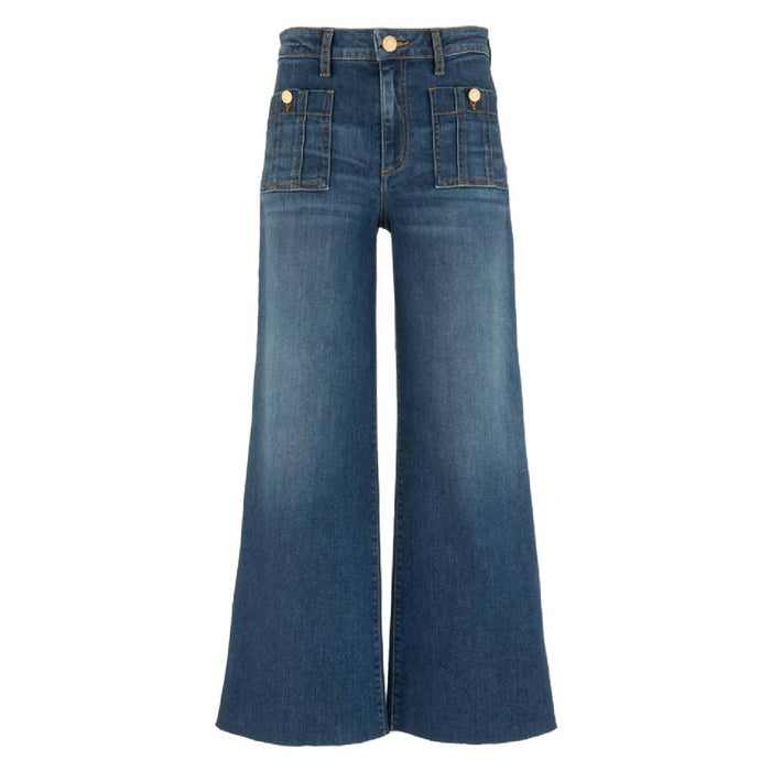 Kut Meg High Rise Patch Pocket Wide Leg Jean