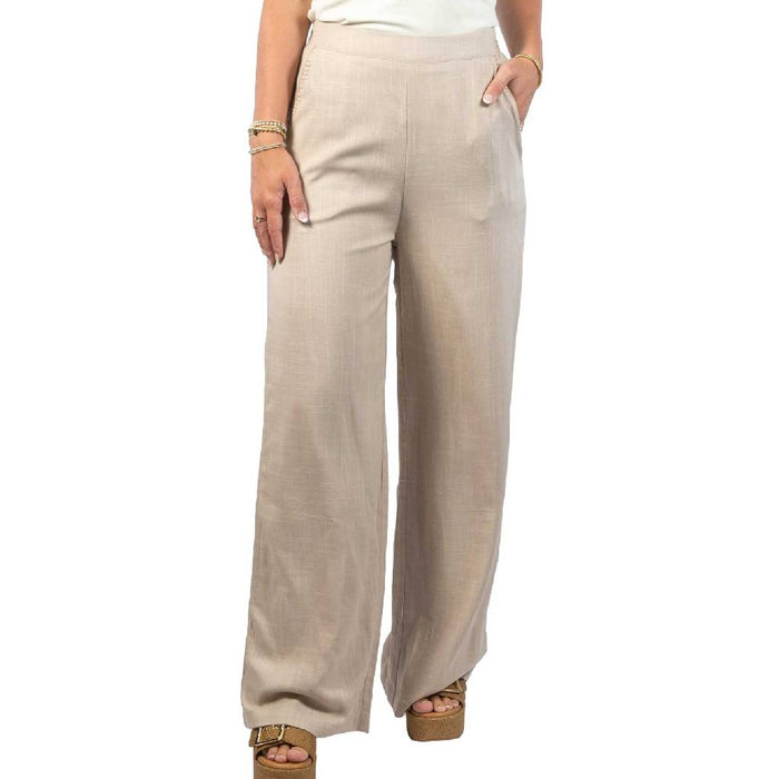 Natural Linen Whip Stitch Wide Leg Pant WOMEN - Clothing - Pants & Leggings Rhythm