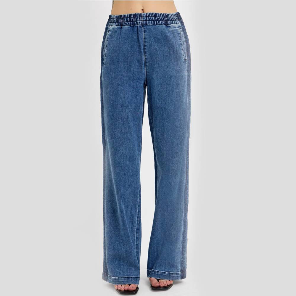 Risen High Rise Wide Leg Side Seam Jean