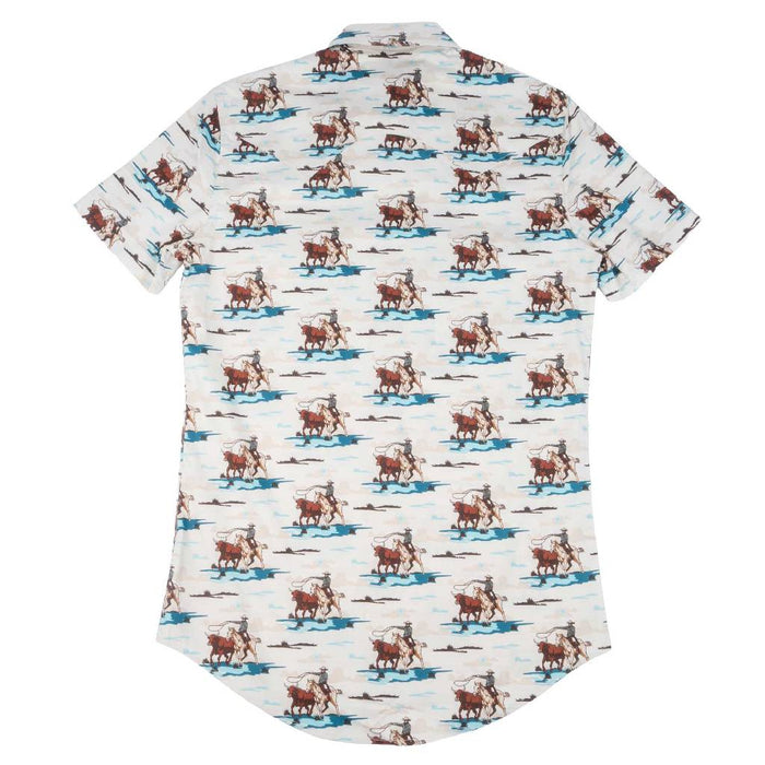Rock & Roll Denim Men's Western Print Pearl Snap Shirt MEN - Clothing - Shirts - Short Sleeve Panhandle