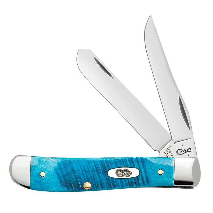 Case Mini Trapper Caribbean Blue Jig Bone Knives W.R. Case   