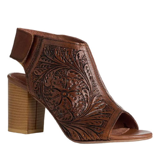 Roper Women's Mika Open Toe Brown Leather Sandal WOMEN - Footwear - Heels & Wedges Roper Apparel & Footwear