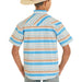 Rock & Roll Denim Boy's Blue Stripe Snap Shirt KIDS - Boys - Clothing - Shirts - Short Sleeve Shirts Panhandle