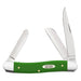 Case Medium Stockman - Green Synthetic Smooth Knives W.R. Case   
