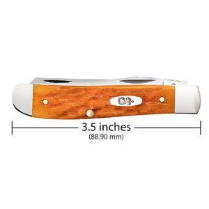Case Mini Trapper - Persimmon Orange Bone Peach Seed Jig Knives W.R. Case   
