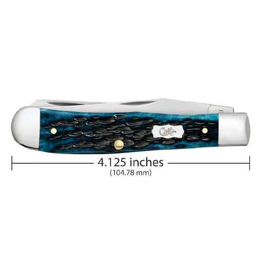 Case Trapper - Pocket Worn Mediterranean Blue Bone Knives W.R. Case   