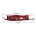 Case Dark Red Bone CS - Peach Seed Jig Folding Hunter w/Sheath Knives W.R. Case