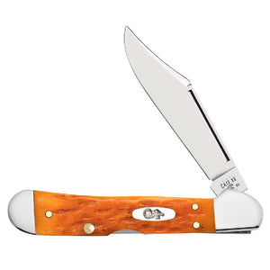 Case Mini Copperlock - Persimmon Orange Bone Peach Seed Jig Knives W.R. Case   
