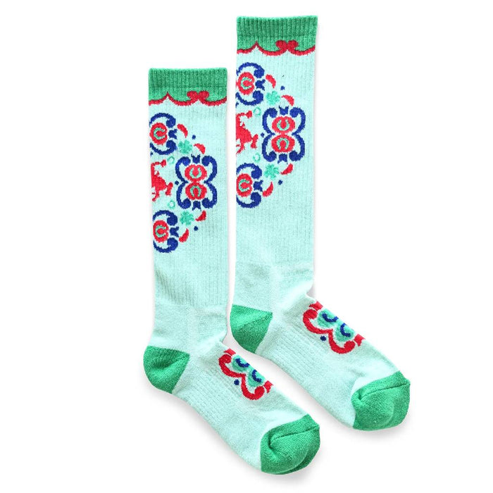 Ranch Glam Teal Performance Crew Socks