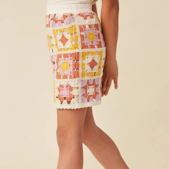 * Hayden Girl's Crochet Knit Mini Skirt - FINAL SALE KIDS - Girls - Clothing - Skirts Hayden Los Angeles
