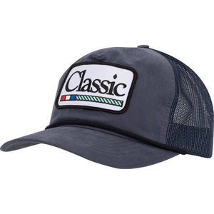 Classic Rope Cap with Embroidered Patch Logo HATS - BASEBALL CAPS Classic Equine Trucker Navy/Navy  