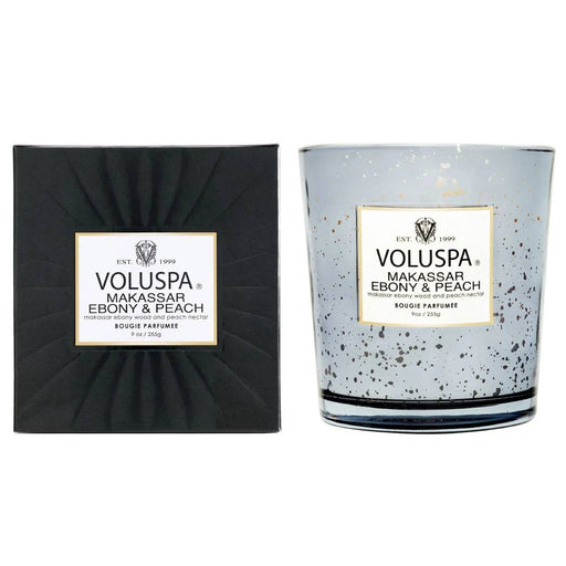 Voluspa Makassar Ebony & Peach Classic Speckle Candle HOME & GIFTS - Home Decor - Candles + Diffusers Voluspa   