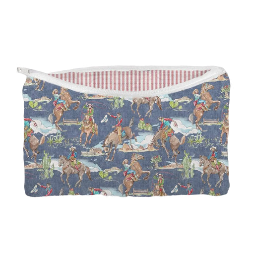 Birdie Cowgirl Chambray Small Makeup Bag ACCESSORIES - Luggage & Travel - Cosmetic Bags Ida Mae Home