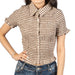 Smocked Gingham Mocha Top WOMEN - Clothing - Tops - Short Sleeved Urban Daizy