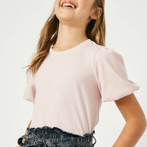 Hayden Girl's Puffy Sleeve Blouse KIDS - Girls - Clothing - Tops - Short Sleeve Tops Hayden Los Angeles   
