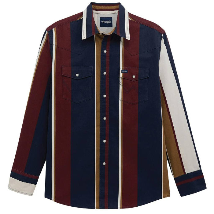 Wrangler Men's Vintage Inspired Brushpopper Snap Shirt