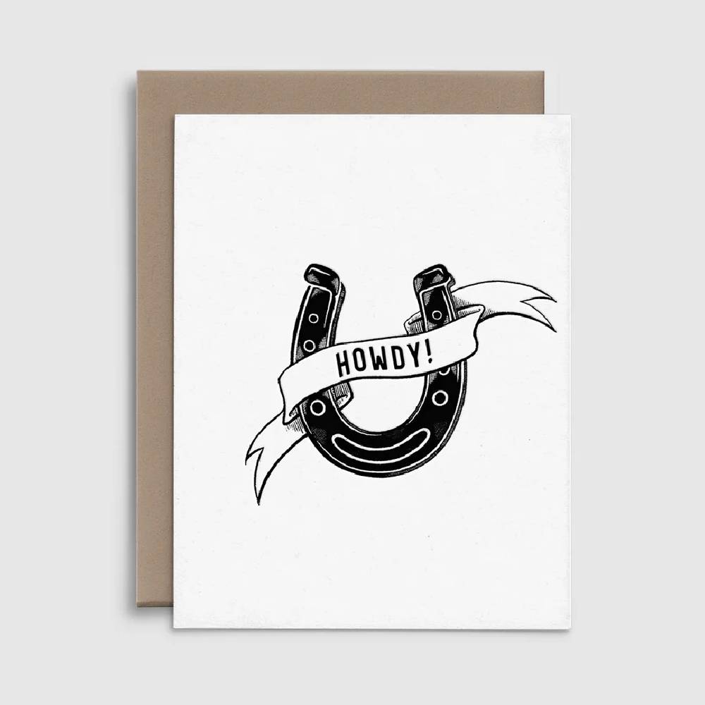 Horseshoe Howdy Card HOME & GIFTS - Gifts R Rebellion