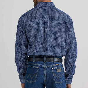 Wrangler Men's George Strait Geo Button Shirt - FINAL SALE MEN - Clothing - Shirts - Long Sleeve Shirts Wrangler   