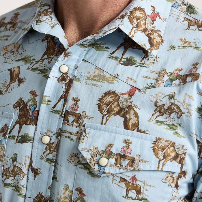 Pendleton Men's Laramie Wild Horse Pearl Snap Shirt MEN - Clothing - Shirts - Short Sleeve Pendleton