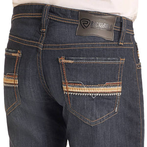 Rock & Roll Denim Men's Tri-Color Stitch Straight Jeans MEN - Clothing - Jeans Panhandle