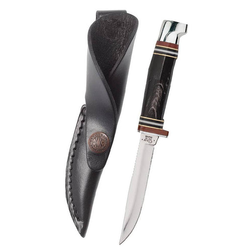 Case Buffalo Horn Hunter with Leather Sheath Knives W.R. Case