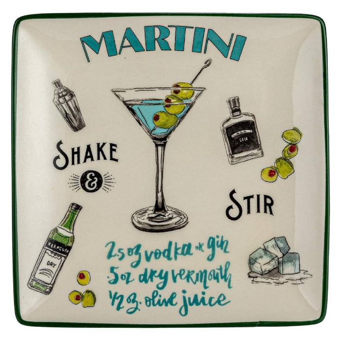 Stoneware Recipe Plate - Martini
