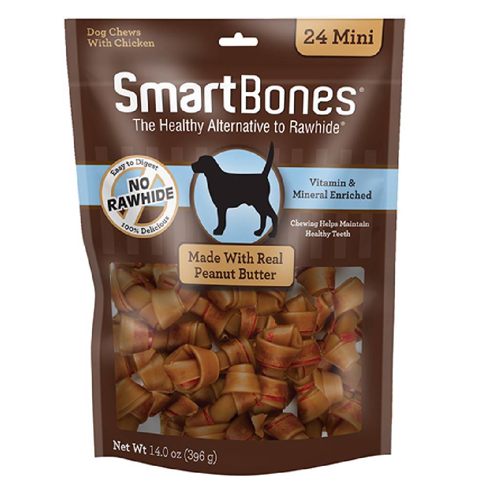 SmartBones Peanut Butter Pets - Toys & Treats smartbones 24 Mini  