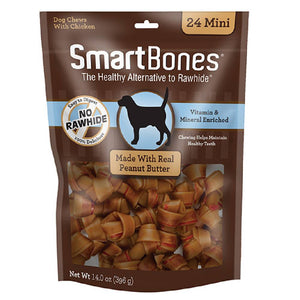 SmartBones Peanut Butter Pets - Toys & Treats smartbones 24 Mini  