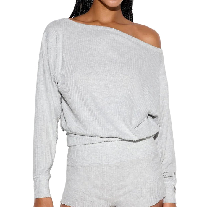 Light Heather Grey Rhythm Top