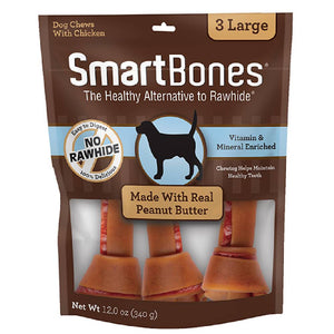 SmartBones Peanut Butter Pets - Toys & Treats smartbones 3 Large  