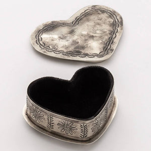 J. Alexander Silver Corazon Keepsake Heart Box HOME & GIFTS - Home Decor - Decorative Accents J. Alexander Rustic Silver   