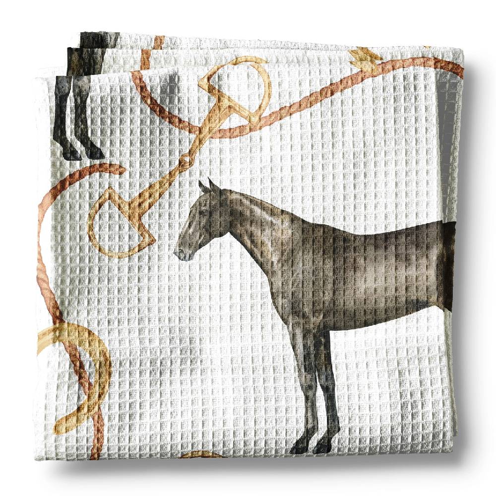 Waffle Kitchen Towel - Horse