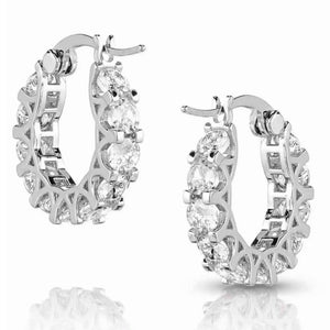 Montana Silversmiths Dazzling Delight Crystal Hoop Earrings WOMEN - Accessories - Jewelry - Earrings Montana Silversmiths   