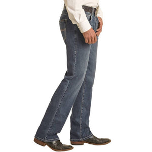 Rock & Roll Denim Men's V46 Ivory Stitch Revolver Straight Boot Jeans MEN - Clothing - Jeans Panhandle   