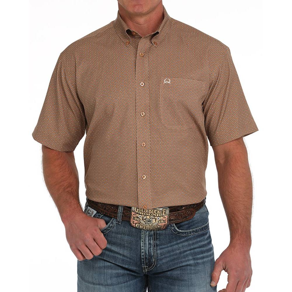 Cinch Men's Arenaflex Geo Print Button Down Shirt MEN - Clothing - Shirts - Short Sleeve Cinch