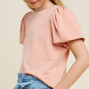 Hayden Girl's Bubble Sleeve Blouse KIDS - Girls - Clothing - Tops - Short Sleeve Tops Hayden Los Angeles   