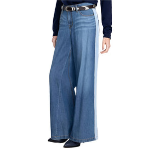 Johnny Was Blanket Stitch Wide Leg Jeans WOMEN - Clothing - Jeans Johnny Was Collection