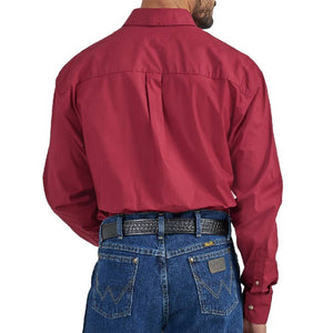 Wrangler Men's George Strait Solid Button Shirt - FINAL SALE MEN - Clothing - Shirts - Long Sleeve Shirts Wrangler   