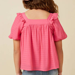 Hayden Girl's Textured Blouse KIDS - Girls - Clothing - Tops - Short Sleeve Tops Hayden Los Angeles   