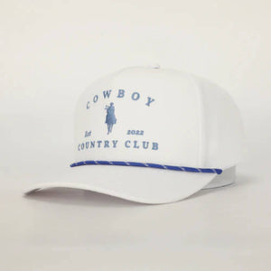Horse Roped Hat - White HATS - BASEBALL CAPS Cowboy Country Club   