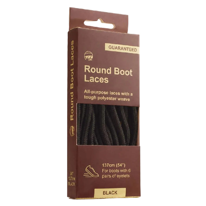 Adventure Andy 54" Round Black Boot Laces