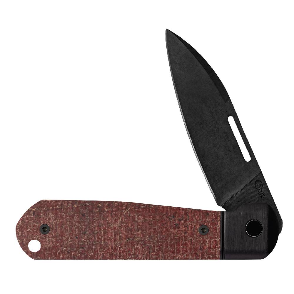 Case Dark Red Burlap Micarta Highbanks Knives - Knives W.R. Case   