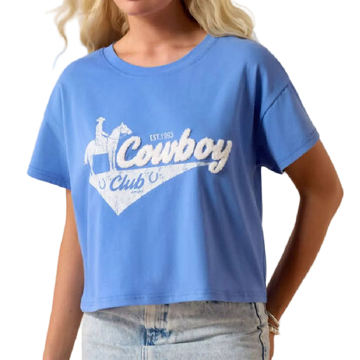 Ariat Women's Cowboy Club Ultramarine Tee WOMEN - Clothing - Tops - Short Sleeved Ariat Clothing