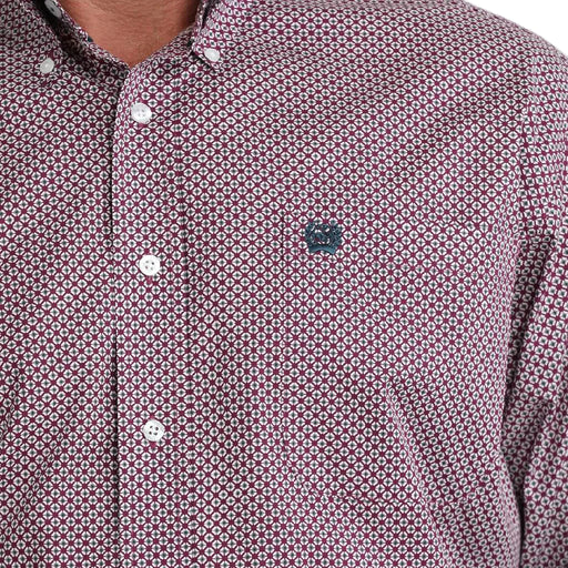Cinch Men's Geo Purple Button Down Shirt MEN - Clothing - Shirts - Long Sleeve Cinch